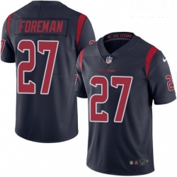 Youth Nike Houston Texans 27 DOnta Foreman Limited Navy Blue Rush Vapor Untouchable NFL Jersey