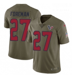 Youth Nike Houston Texans 27 DOnta Foreman Limited Olive 2017 Salute to Service NFL Jersey