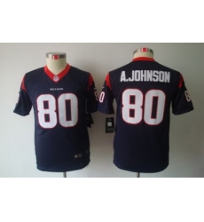 Youth Nike Houston Texans #80 Andre Johnson Blue Color Limited Jerseys
