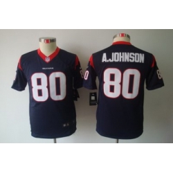 Youth Nike Houston Texans #80 Andre Johnson Blue Color Limited Jerseys