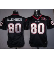 Youth Nike Houston Texans #80 Andre Johnson Blue Nike NFL Jerseys W 10th Patch