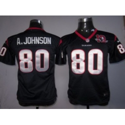 Youth Nike Houston Texans #80 Andre Johnson Blue Nike NFL Jerseys W 10th Patch