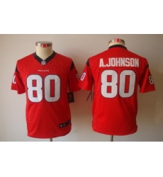 Youth Nike Houston Texans #80 Andre Johnson Red Color Limited Jerseys