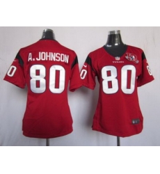 Youth Nike Houston Texans #80 Andre Johnson Red NFL Jerseys W 10th Patch