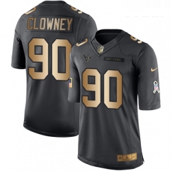 Youth Nike Houston Texans 90 Jadeveon Clowney Limited BlackGold Salute to Service NFL Jersey