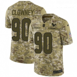 Youth Nike Houston Texans 90 Jadeveon Clowney Limited Camo 2018 Salute to Service NFL Jersey