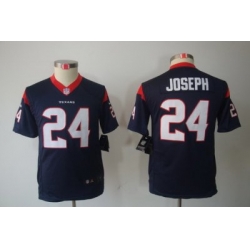 Youth Nike NFL Houston Texans #24 Johnathan Joseph Blue Color[Youth Limited Jerseys]