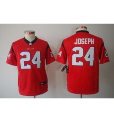 Youth Nike NFL Houston Texans #24 Johnathan Joseph Red Color[Youth Limited Jerseys]