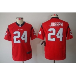 Youth Nike NFL Houston Texans #24 Johnathan Joseph Red Color[Youth Limited Jerseys]