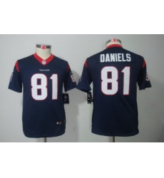 Youth Nike NFL Houston Texans #81 Owen Daniels Blue Color[Youth Limited Jerseys]