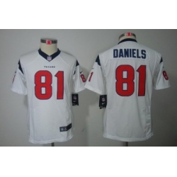 Youth Nike NFL Houston Texans #81 Owen Daniels White Color[Youth Limited Jerseys]