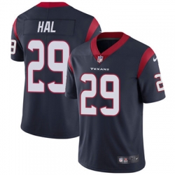Youth Nike Texans #29 Andre Hal Navy Blue Team Color Stitched NFL Vapor Untouchable Limited Jersey