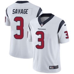 Youth Nike Texans #3 Tom Savage White Stitched NFL Vapor Untouchable Limited Jersey