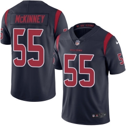 Youth Nike Texans 55 Benardrick McKinney Navy Blue Stitched NFL Limited Rush Jersey