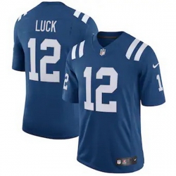 Indianapolis Colts 12 Andrew Luck Men Nike Royal Vapor Limited Team Jersey