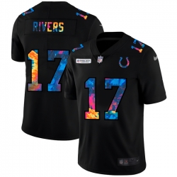 Indianapolis Colts 17 Philip Rivers Men Nike Multi Color Black 2020 NFL Crucial Catch Vapor Untouchable Limited Jersey