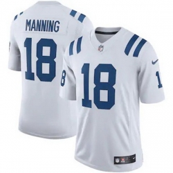 Indianapolis Colts 18 Peyton Manning Men Nike White Retired Player Limited Jersey