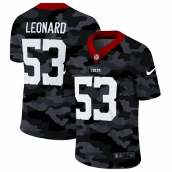 Indianapolis Colts 53 Darius Leonard Men Nike 2020 Black CAMO Vapor Untouchable Limited Stitched NFL Jersey