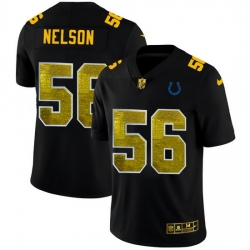 Indianapolis Colts 56 Quenton Nelson Men Black Nike Golden Sequin Vapor Limited NFL Jersey