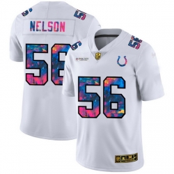 Indianapolis Colts 56 Quenton Nelson Men White Nike Multi Color 2020 NFL Crucial Catch Limited NFL Jersey
