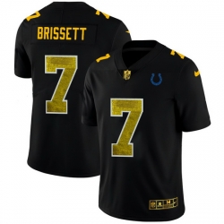 Indianapolis Colts 7 Jacoby Brissett Men Black Nike Golden Sequin Vapor Limited NFL Jersey