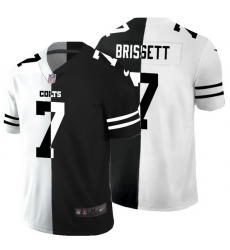Indianapolis Colts 7 Jacoby Brissett Men Black V White Peace Split Nike Vapor Untouchable Limited NFL Jersey