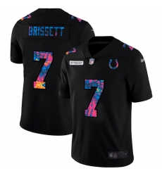Indianapolis Colts 7 Jacoby Brissett Men Nike Multi Color Black 2020 NFL Crucial Catch Vapor Untouchable Limited Jersey