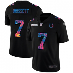 Indianapolis Colts 7 Jacoby Brissett Men Nike Multi Color Black 2020 NFL Crucial Catch Vapor Untouchable Limited Jersey