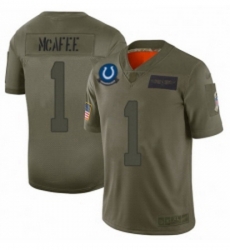 Men Indianapolis Colts 1 Pat McAfee Limited Camo 2019 Salute to Service Football Jersey