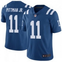 Men Indianapolis Colts 11 Michael Pittman Jr  Royal Limited Color Rush Vapor Untouchable Limited Stitched Jersey