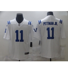 Men Indianapolis Colts 11 Pittman jr White Nike Vapor Untouchable Limited 2021 NFL Jersey