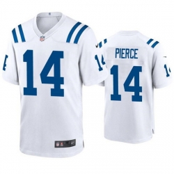 Men Indianapolis Colts 14 Alec Pierce White Stitched Football Jersey