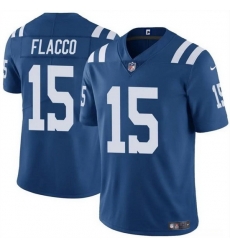 Men Indianapolis Colts 15 Joe Flacco Blue Vapor Limited Stitched Football Jersey