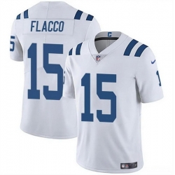 Men Indianapolis Colts 15 Joe Flacco White Vapor Limited Stitched Football Jersey