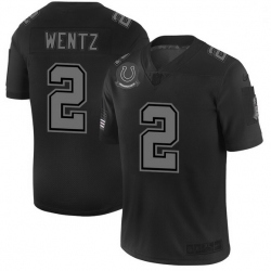 Men Indianapolis Colts 2 Carson Wentz Men Nike Black 2019 Salute to Service Limited Stitched NFL Jersey
