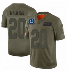 Men Indianapolis Colts 20 Jordan Wilkins Limited Camo 2019 Salute to Service Football Jersey