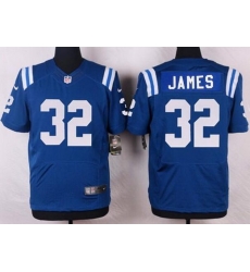 Men Indianapolis Colts #32 Edgerrin James Blue Retired Player NFL Nike Elite Jersey
