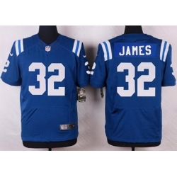 Men Indianapolis Colts #32 Edgerrin James Blue Retired Player NFL Nike Elite Jersey