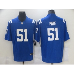 Men Indianapolis Colts #51 Kwity Paye Blue 2021 Vapor Untouchable Limited Stitched NFL Jersey