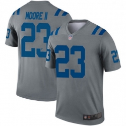 Men Indianapolis Colts Kenny Moore II Legend Jersey Grey