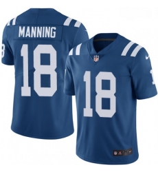 Men Nike Indianapolis Colts 18 Peyton Manning Royal Blue Team Color Vapor Untouchable Limited Player NFL Jersey