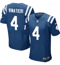 Men Nike Indianapolis Colts 4 Adam Vinatieri Elite Royal Blue Team Color NFL Jersey