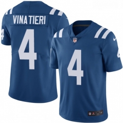 Men Nike Indianapolis Colts 4 Adam Vinatieri Royal Blue Team Color Vapor Untouchable Limited Player NFL Jersey
