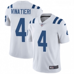 Men Nike Indianapolis Colts 4 Adam Vinatieri White Vapor Untouchable Limited Player NFL Jersey