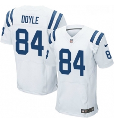 Men Nike Indianapolis Colts 84 Jack Doyle Elite White NFL Jersey