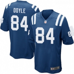 Men Nike Indianapolis Colts 84 Jack Doyle Game Royal Blue Team Color NFL Jersey