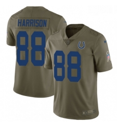 Men Nike Indianapolis Colts 88 Marvin Harrison Limited Olive 2017 Salute to Service NFL Jersey