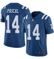 Men Zach Pascal Limited Jersey 14 Football Indianapolis Colts Royal Blue Rush V