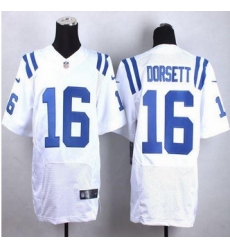 New Indianapolis Colts #16 Phillip Dorsett White Men Stitched NFL Elite Jersey