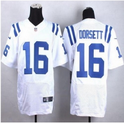 New Indianapolis Colts #16 Phillip Dorsett White Men Stitched NFL Elite Jersey